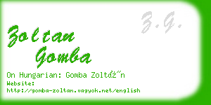 zoltan gomba business card